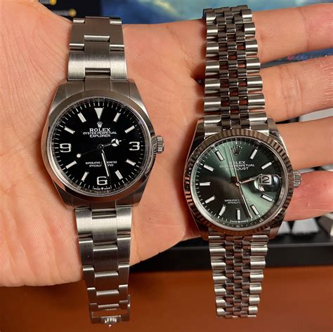 rolex explorer 1 vs datejust 2